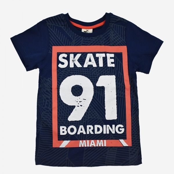 Футболка для мальчиков AKKU 9105 Skate р.116 синий 