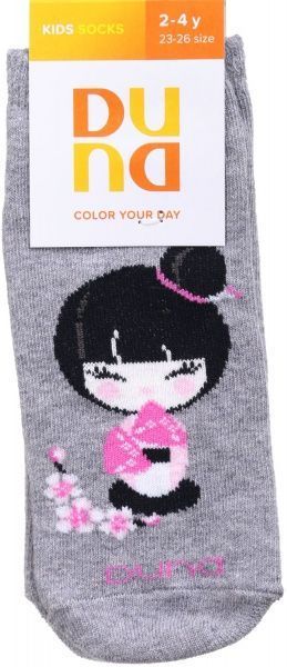Носки детские для девочек Duna 4213 р.16–18 серый 