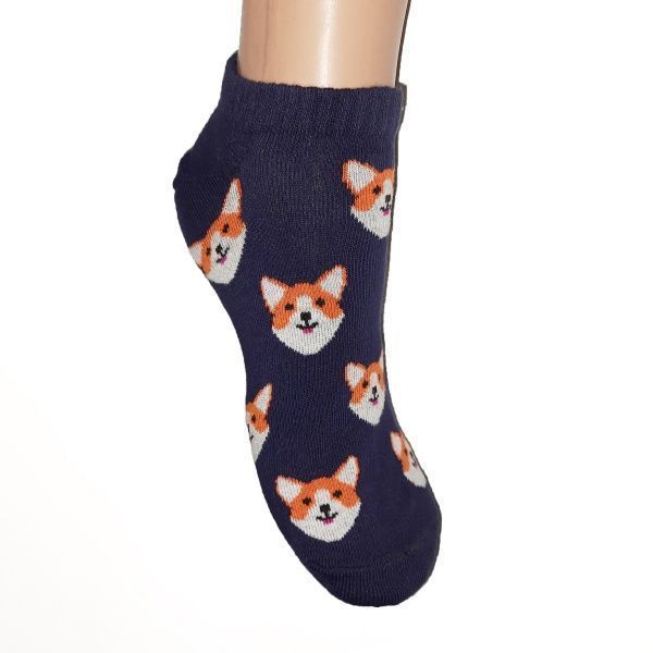 Носки женские ZOZ Корги р. 23 темно-синий 1 пар 