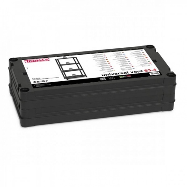 Стелаж пластиковий Toomax 4 полиці 63-4 1380x300x600 мм чорний (142-TOOMAX) 