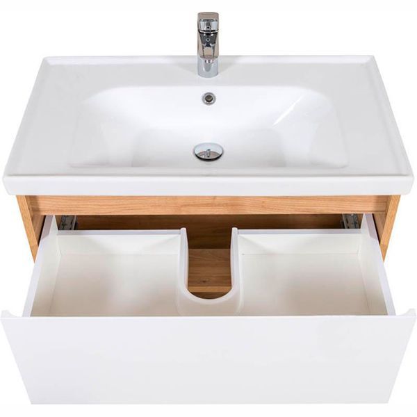 Тумба підвісна ScandiSPA Edda севілья з умивальником Frame 80 см