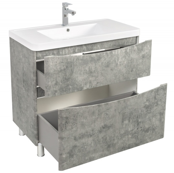 Тумба напольная Aqua Rodos Vista серый мрамор с умывальником Ваr 90 см
