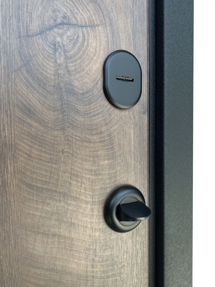 Дверь входная Двері БЦ Хортица черный муар 2050x960 мм правая