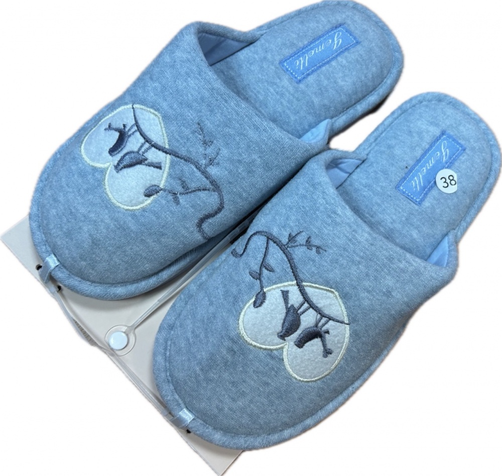 Тапки домашние Gemelli Пташка р.38 голубой