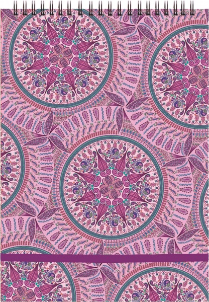 Блокнот Калейдоскоп А5 спираль пластиковая обложка 120 листов клетка O20353 Optima