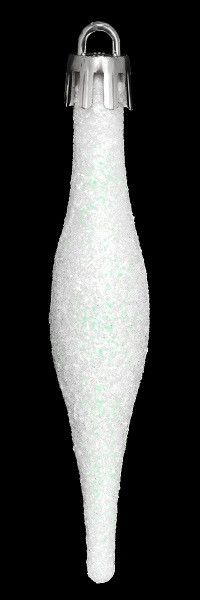 Набір новорічних прикрас Бурулька біла B-791558 9,5 см 18 шт./уп. 