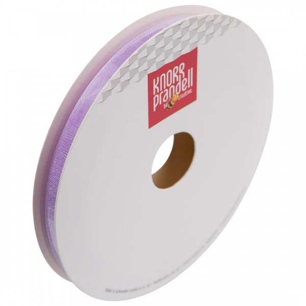 Стрічка декоративна Knorr Prandell органза 0,6 см 10 м бузковий 