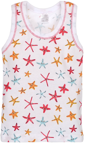 Майка для девочек для девочек Татошка р.74 белый с рисунком 2505228мзі 