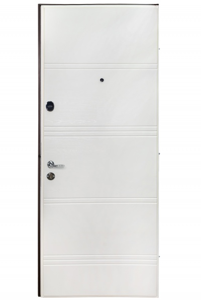 Дверь входная Revolut Doors В-413 модель 163 венге горизонт темный / дуб пломбир горизонт 2040x940 мм левая