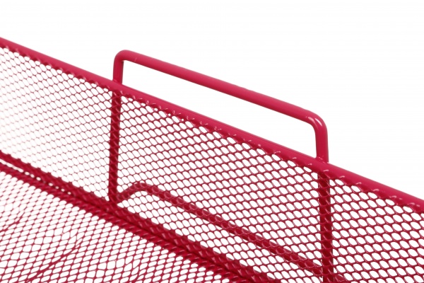 Лоток для бумаг горизонтальный металл 26,5х33,5х7,8 см розовый Nota Bene