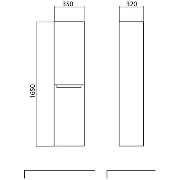Пенал підвісний Aqua Rodos Омега правий АР000001152