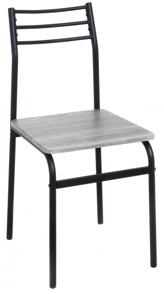 Комплект Minimal стіл 110х70х75 см + 4 стільці 38х45х80 см дуб сонома трюфель/черный