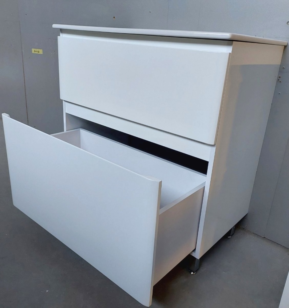 Тумба напольная ЮВЕНТА Ester - 80 белый с умывальником