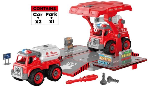 Игровой набор DIY Spatial Creativity Конструктор Пожарная цистерна и Кран CJ-1614201