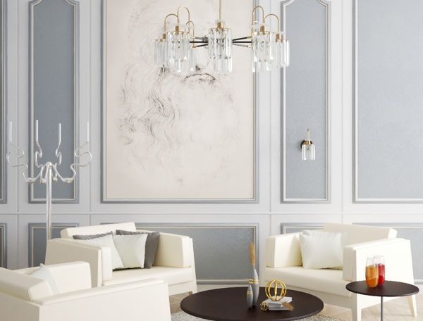 Люстра потолочная Hopfen Bogen CP-BK 8x60 Вт E14 черный/золото