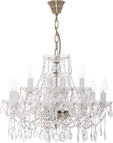 Люстра подвесная Crystal Life 12x40 Вт E14 старая бронза A2320LM-4-8AB 