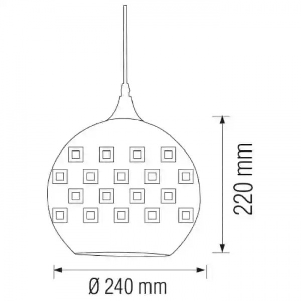 Світильник підвісний HOROZ ELECTRIC Spectrum 1x60 Вт E27 хром 021-005-0001-010 