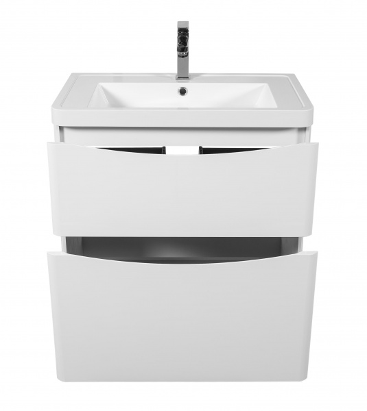 Тумба напольная Aqua Rodos Vista белый глянец с умывальником Ваr 75 см