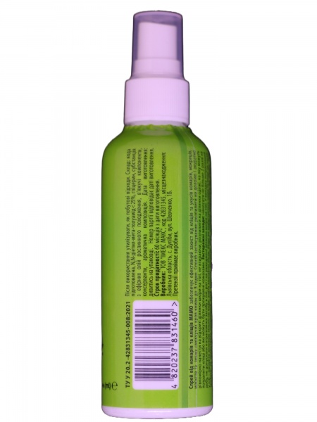 Спрей МАМО от комаров и клещей безспиртовый 100 мл