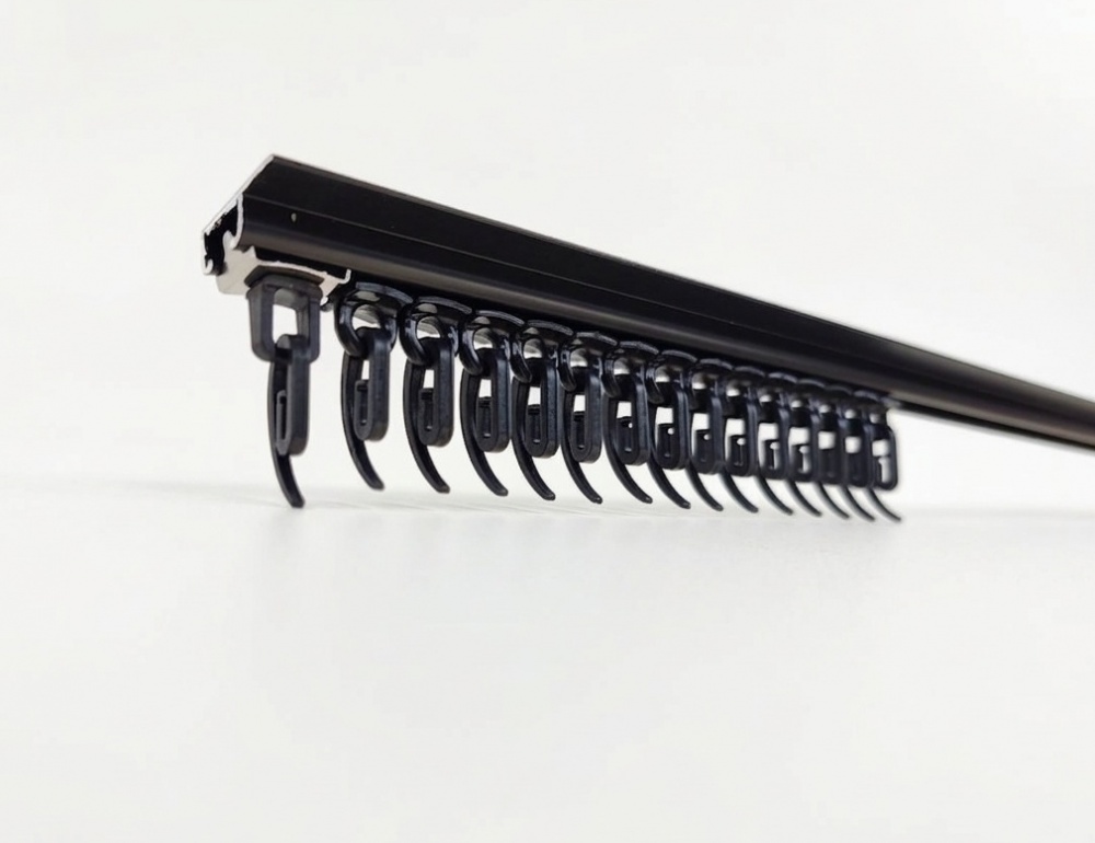 Карниз Karniz plus AL-1 одинарный 200 см черный 1 шт.