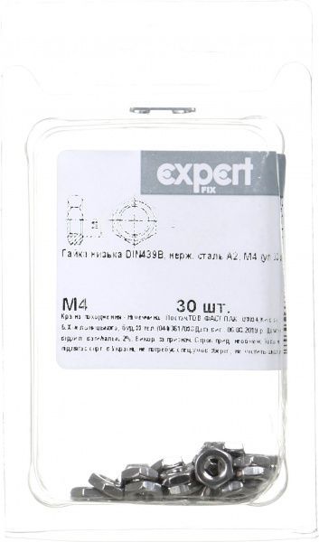 Гайка М4 30 шт DIN439B