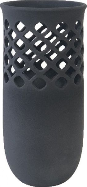 Ваза для квітів Ajur чорна матова CERAMIKA DESIGN