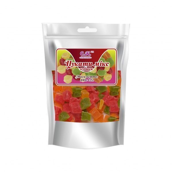 Цукати Смачно мікс кубики 100 г 