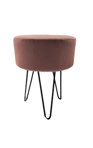 Пуф Марбет Burro Metal Kronos 27 пудровый 