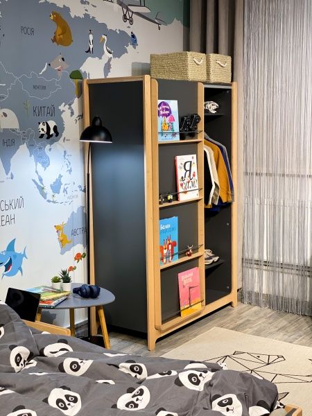 Шкаф Veres Ницца 1200 темно-серый 38.44.2.16