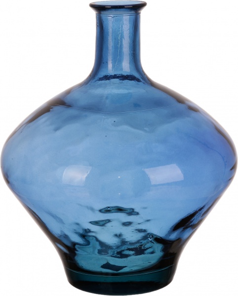 Ваза стеклянная голубая Meguino 46 см San Miguel