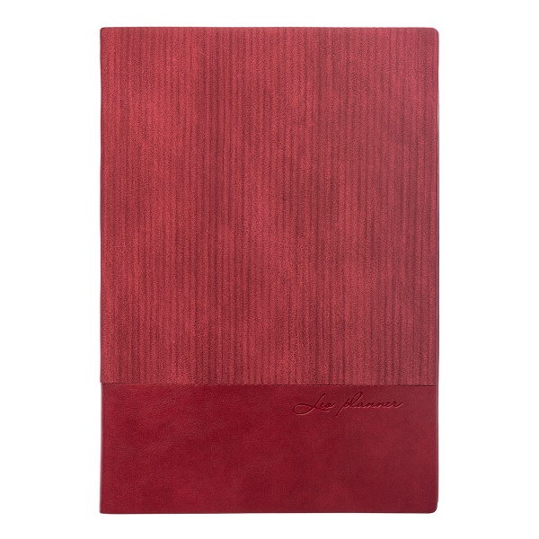 Щоденник недатований бордо Leo Planner Velvet A5 2022