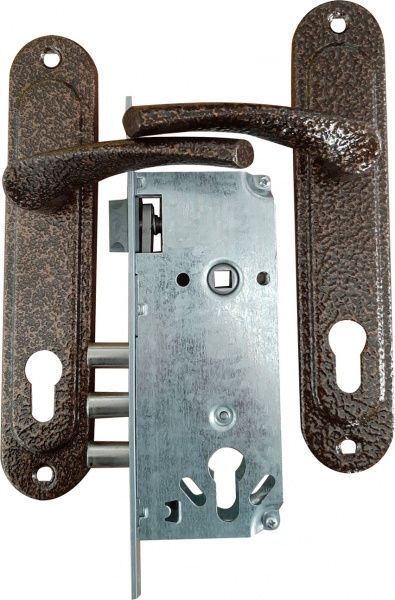 Замок врізний Аріко ЗВ-7 85мм антична мідь