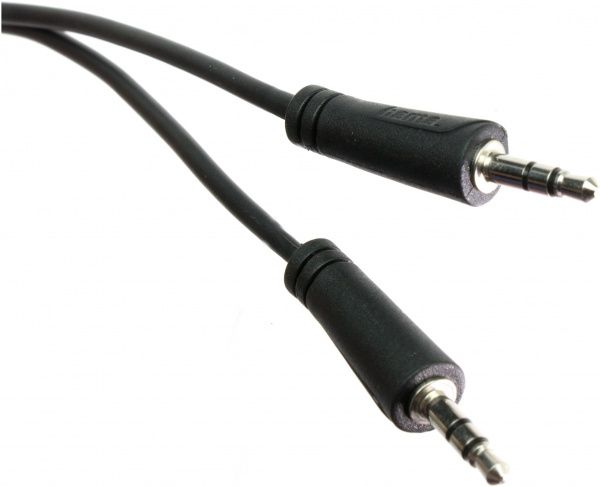 Кабель Hama mini-jack 3,5 мм черный (122308) Hama 3.5 Stereo jack - 3.5 Stereo jack, 1.5м, 122308 