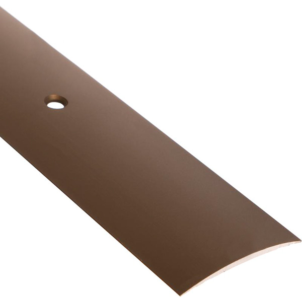 Порожек алюминиевый анодированный Braz Line гладкий с отверстиями 40x900 мм бронза