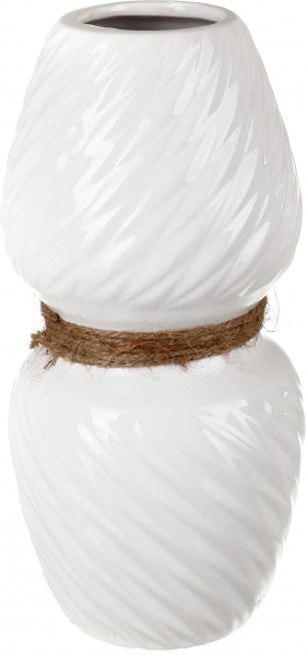 Ваза керамічна Rope DLP19606A-2 25 см біла 