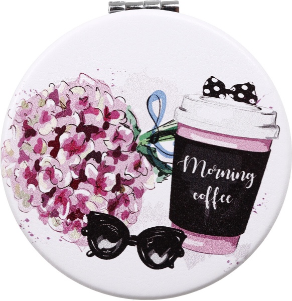 Дзеркало кишенькове косметичне Лідер Канц Приналежності жіночі кругле 6 варіантів в асортименті 