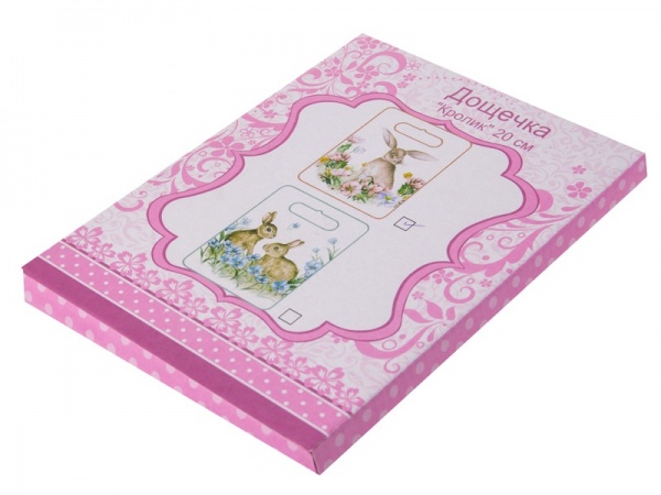 Дошка для сервірування Кролики 20 см блакитний Lefard 