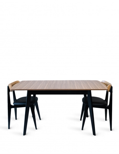 Стол PAVLYK Марсель 1150х750+380 мм бук/черный 