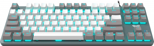 Клавіатура ігрова Aula F3287 (6948391240954) Mechanical keycap KRGD blue EN/UA gray/white 