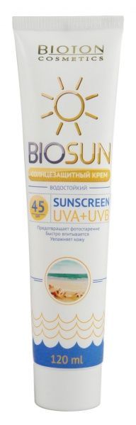 Крем солнцезащитный Bioton BIOSUN SPF 45 120 мл