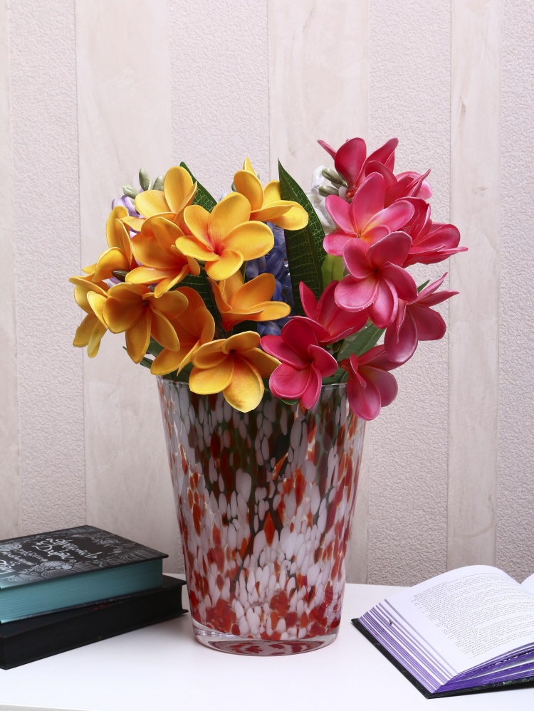 Ваза стеклянная Wrzesniak Glassworks Confetti 24 см оранжевая 27-1061D