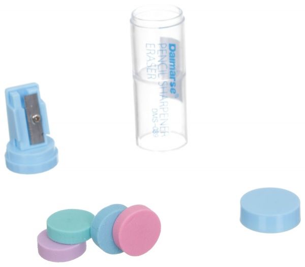 Набір гумок з чинкою блакитний