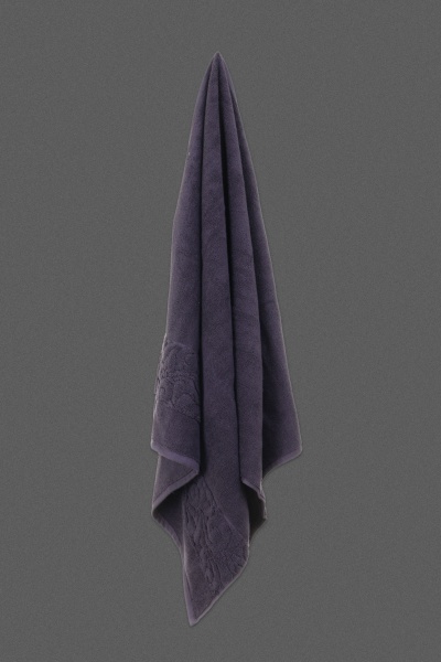 Набір рушників махрових Квіткова вуаль 2 шт графітовий BILTEX 