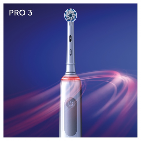 Електрична зубна щітка Oral-B Pro 3 3500 Sensitive Clean біла + чохол