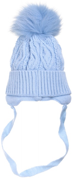 Шапочка дитяча для хлопчика Kraft+ р.42-44 блакитний 1835 