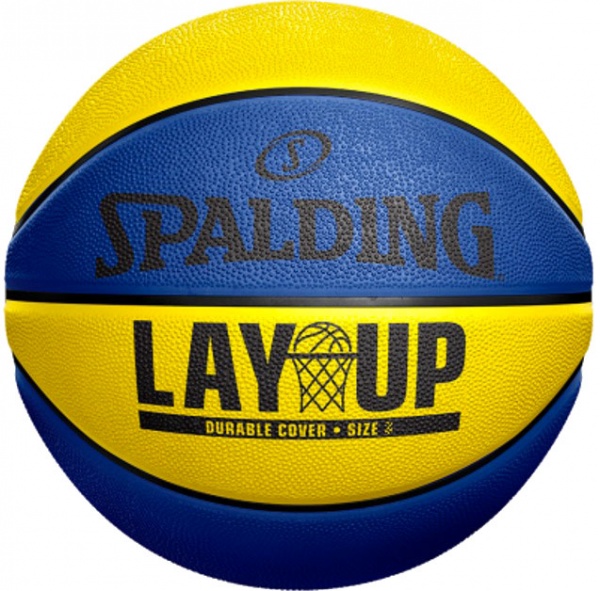 Баскетбольний м'яч Spalding LAY-UP 84553Z р. 5 синій із жовтим 