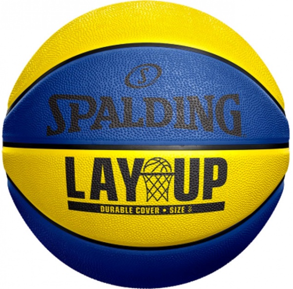 Баскетбольный мяч Spalding LAY-UP 84553Z р. 5 синий с желтым 