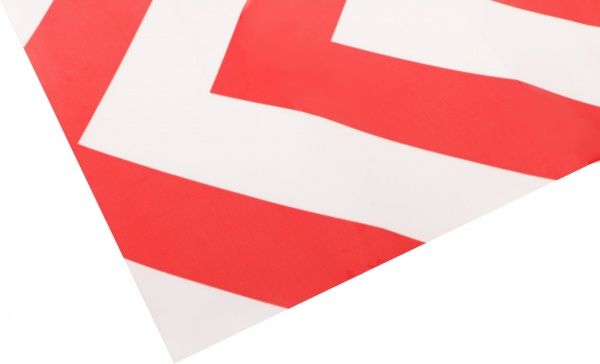 Наліпка світловідбиваюча червоно-біла 35x70 см