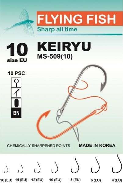 Гачок Flying Fish Keiryu №10 10 шт. MS-509(10)