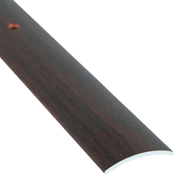 Порожек алюминиевый декорированный Braz Line с отверстиями 30x2700 мм орех бурбон